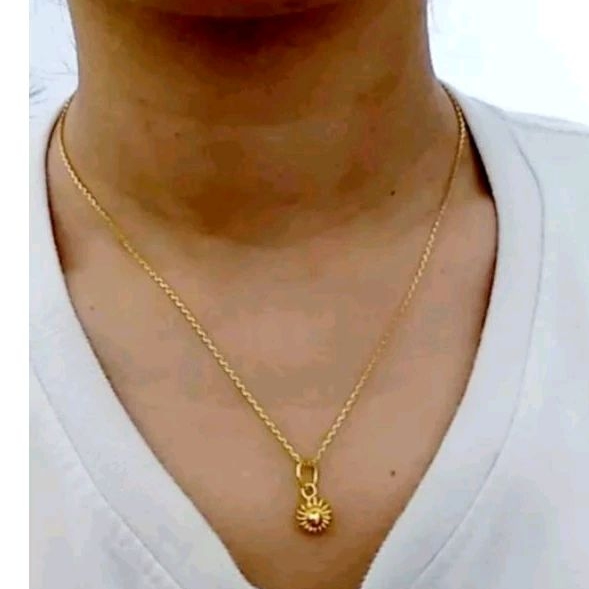 24k (LM) kalung set liontin emas 99,99%. berat 7 gram