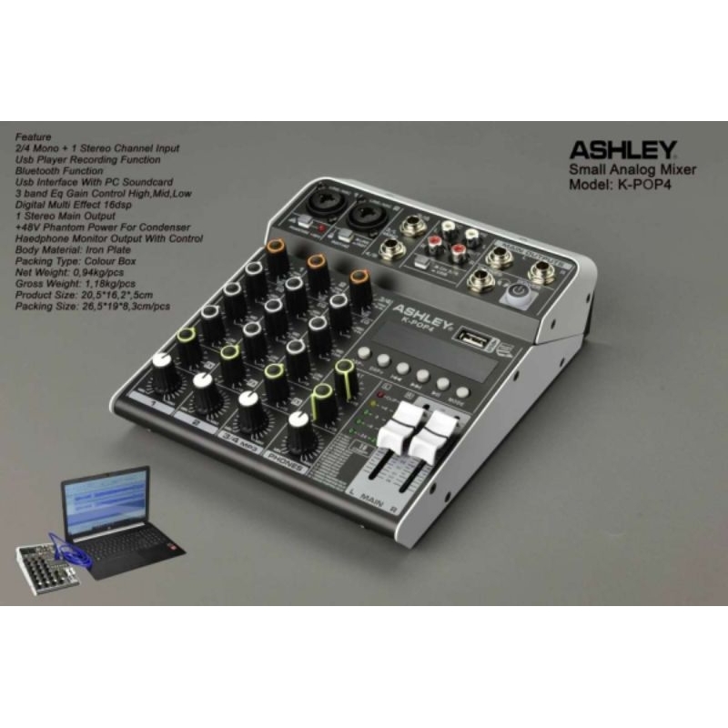 Mixer Audio Ashley K-POP 4 / AUDIO MIXER ASHLEY K-POP 4 Original