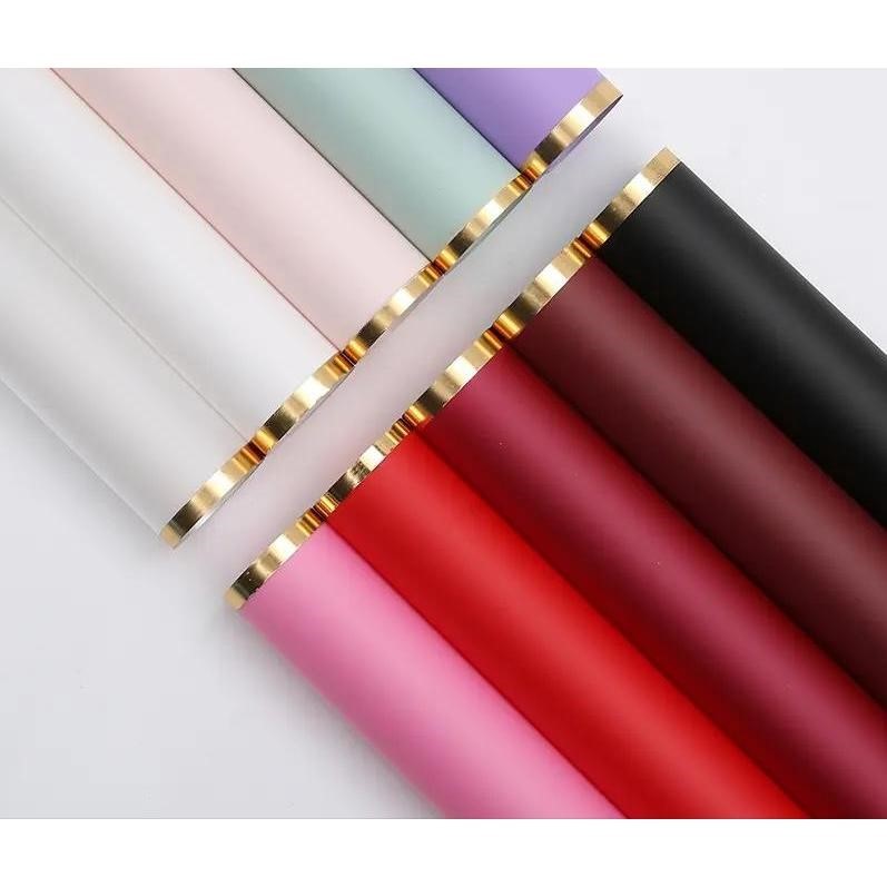 

Flower Wrapping Paper List Gold Solid/Cellophane Kertas Buket/Pembungkus Bunga