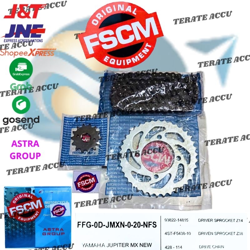 Gear Set Rantai Motor FSCM Jupiter MX New Astra Otopart Group