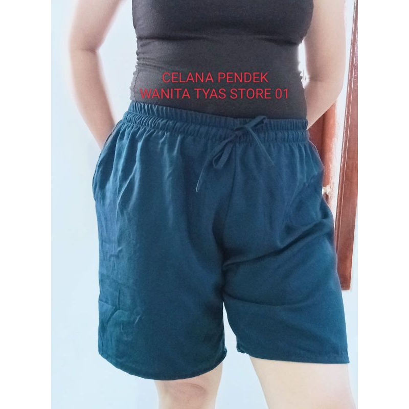 CELANA PENDEK WANITA HOTPEN RAYON BALI POLOS