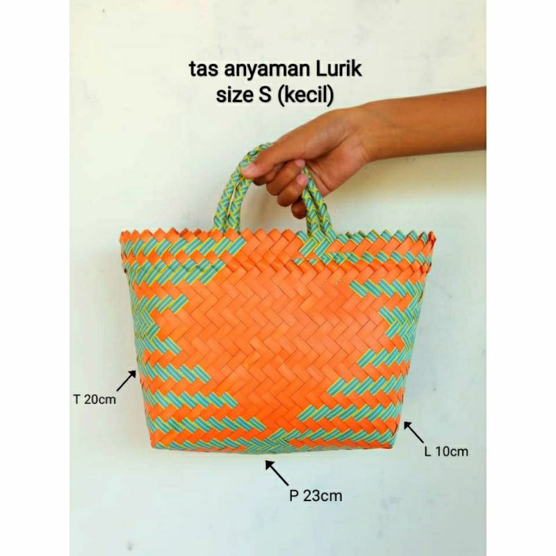

Tas anyaman Lurik ukuran kecil (S) tas hampers/tas hajatan murah