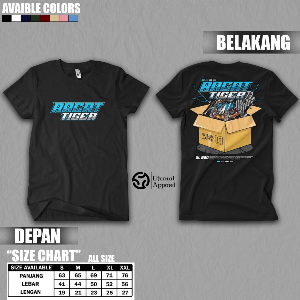 Baju Kaos Honda Ragat Tiger 2000 Gank Gang Revo Lama Herek Herex Distro Original