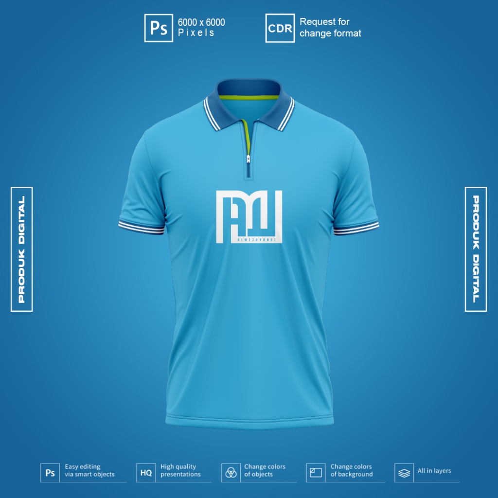 MOCKUP JERSEY POLO ZIPPER