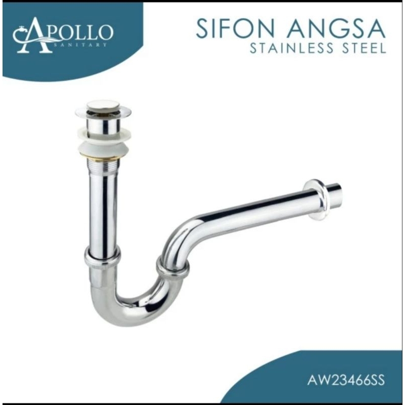 Sifon angsa wastafel stainless sus 304 / Sifon pembuangan wastafel satu set
