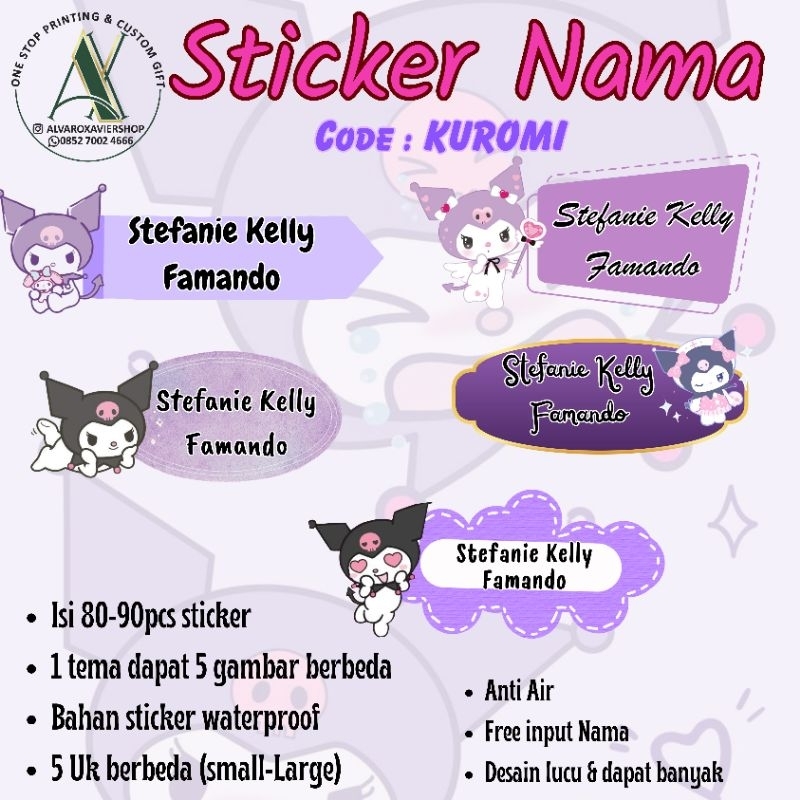 

STICKER NAMA ANAK WATERPROOF / LABEL NAMA ANAK