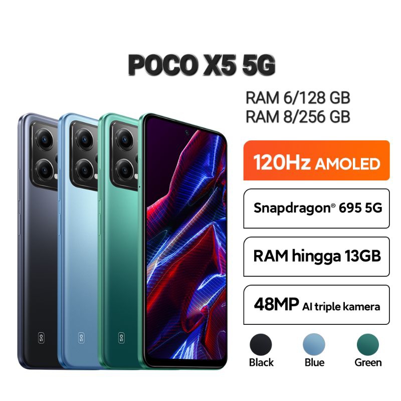 HP XIAOMI POCO X5 5G NFC RAM 6/128 GB | 8/256 GB GARANSI RESMI