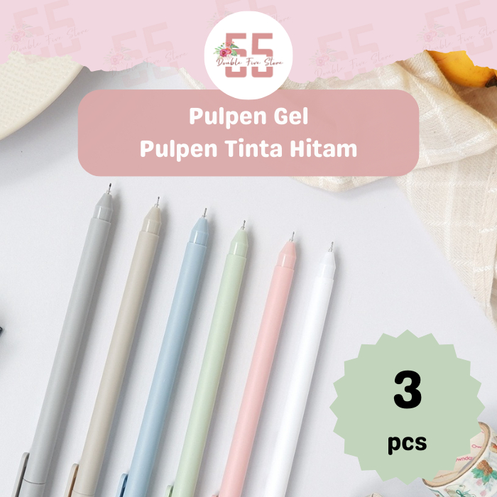 

Pulpen Gel Tinta Hitam/Alat Tulis Aesthetic/Pulpen Warna Pastel/Gel Pen