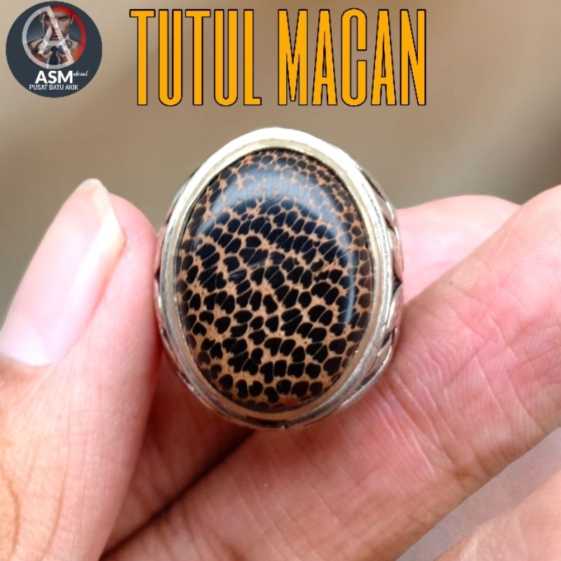 LIWUNG TUTUL MAC4N / cincin batu akik NATURAL