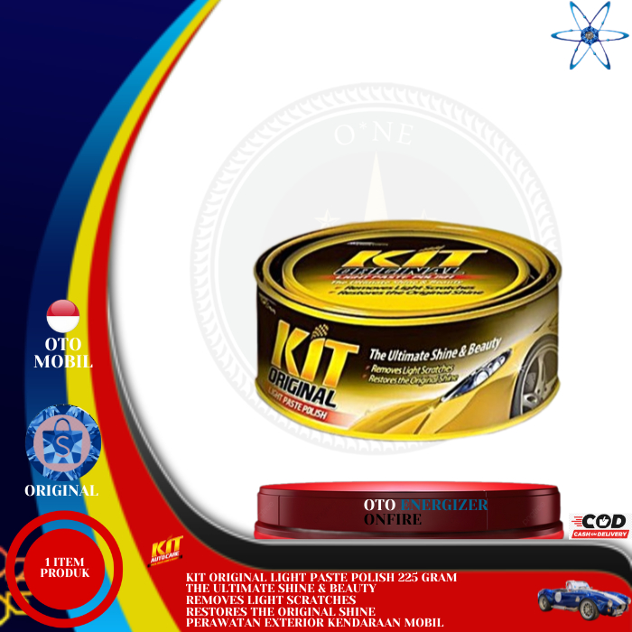 KIT Car Paste Wax Original Metallic Restorative Cream Polish Body Mobil