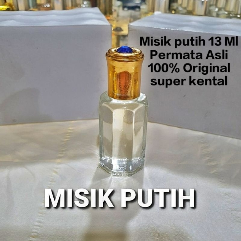 Misik putih 13 Ml Permata Asli 100% Original Non Alkohol Roll On