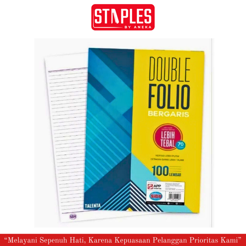 

Kertas Double Folio Bergaris 100 lembar