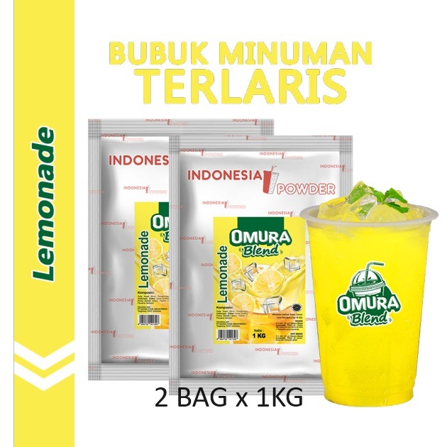 

[Bundle 2Bag x 1Kg] Rasa Lemonade Bubuk Minuman Premium Merk Omura Blend (Mix Gula)