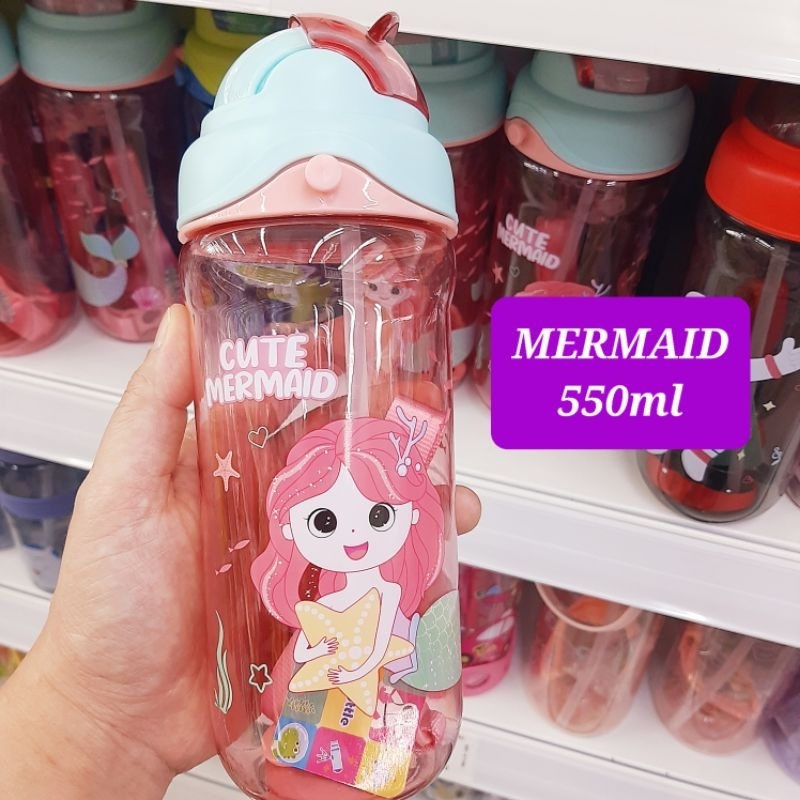 botol minum mermaid 550ml botol minum mermaid sedotan anak 600ml botol minum dino 450ml botol minum 