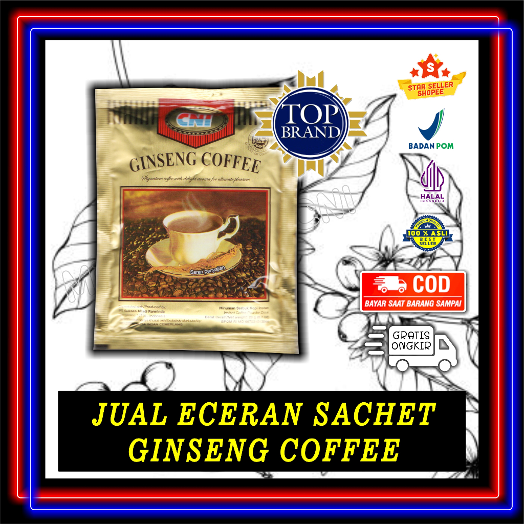 

Jual Eceran Sachet CNI Ginseng Coffee - Pelopor Kopi Ginseng Pertama Di Indonesia, Kualitas Terbaik