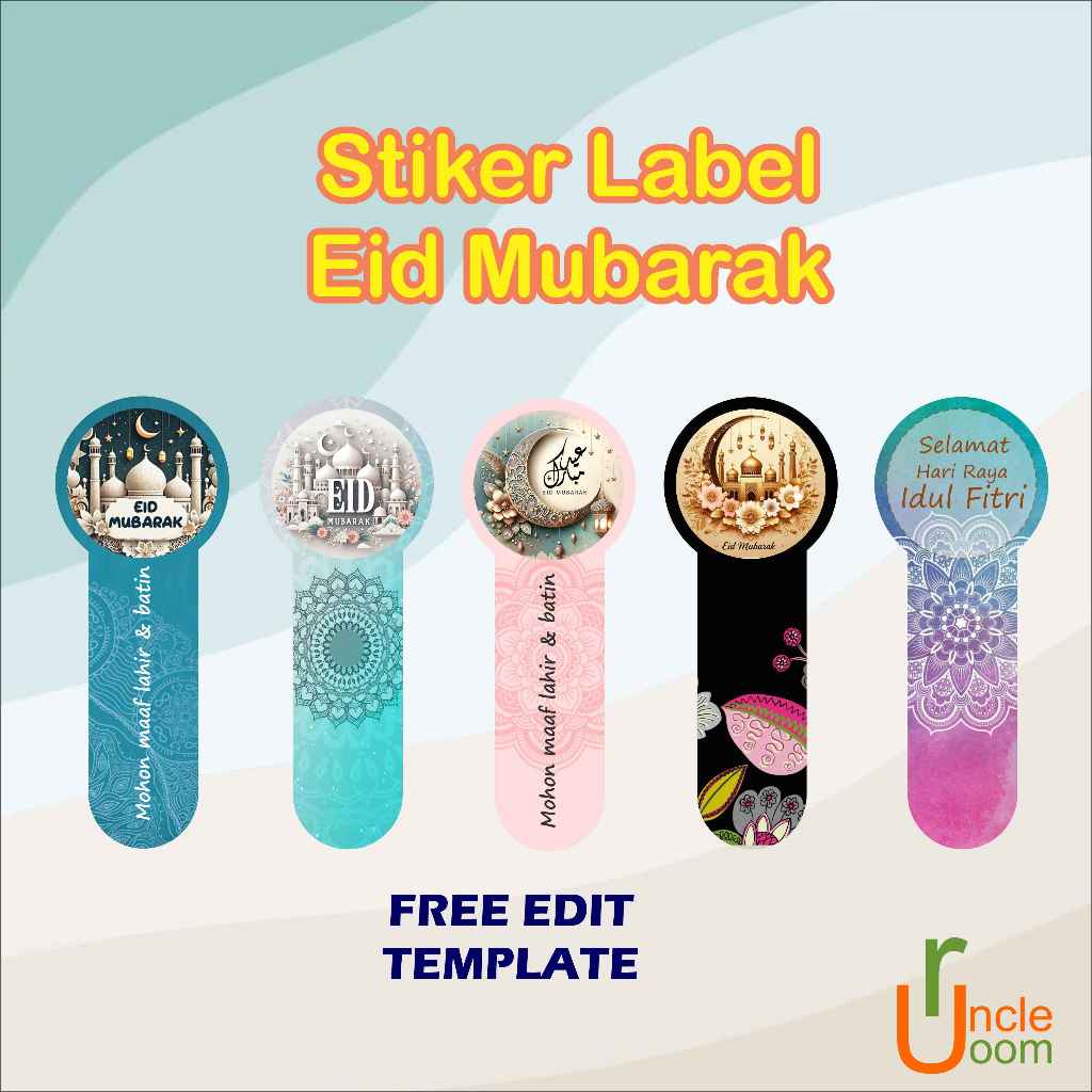 

Stiker Label Cromo / Eid Mubarak / Idul Fitri / Label Makanan