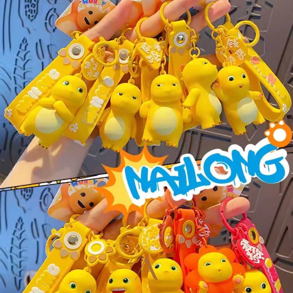 [OFFICIAL] Nailong Dino Kuning Gantungan Kuning Kunci Boneka Keychain Lucu Imut Naalong Nalong