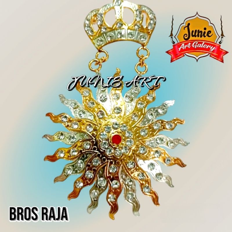 Bros Mahkota Raja Matahari Suryo Sumirat Lapis emas ASLI
