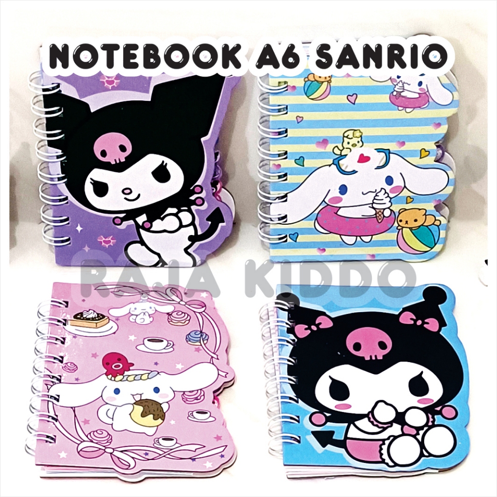 

Notebook A6 Sanrio isi 60 Lembar | Halaman Bergaris Ring Spiral Buku Tulis Notes Sekolah Diary Book
