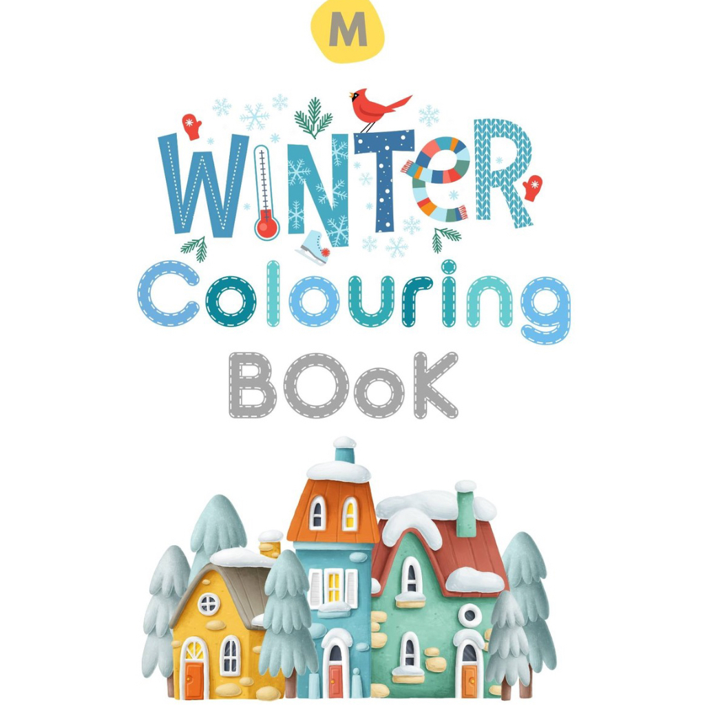 

Buku Mewarnai Anak Lembaran Halaman Ilustrasi Tema Musim Dingin Salju Winter