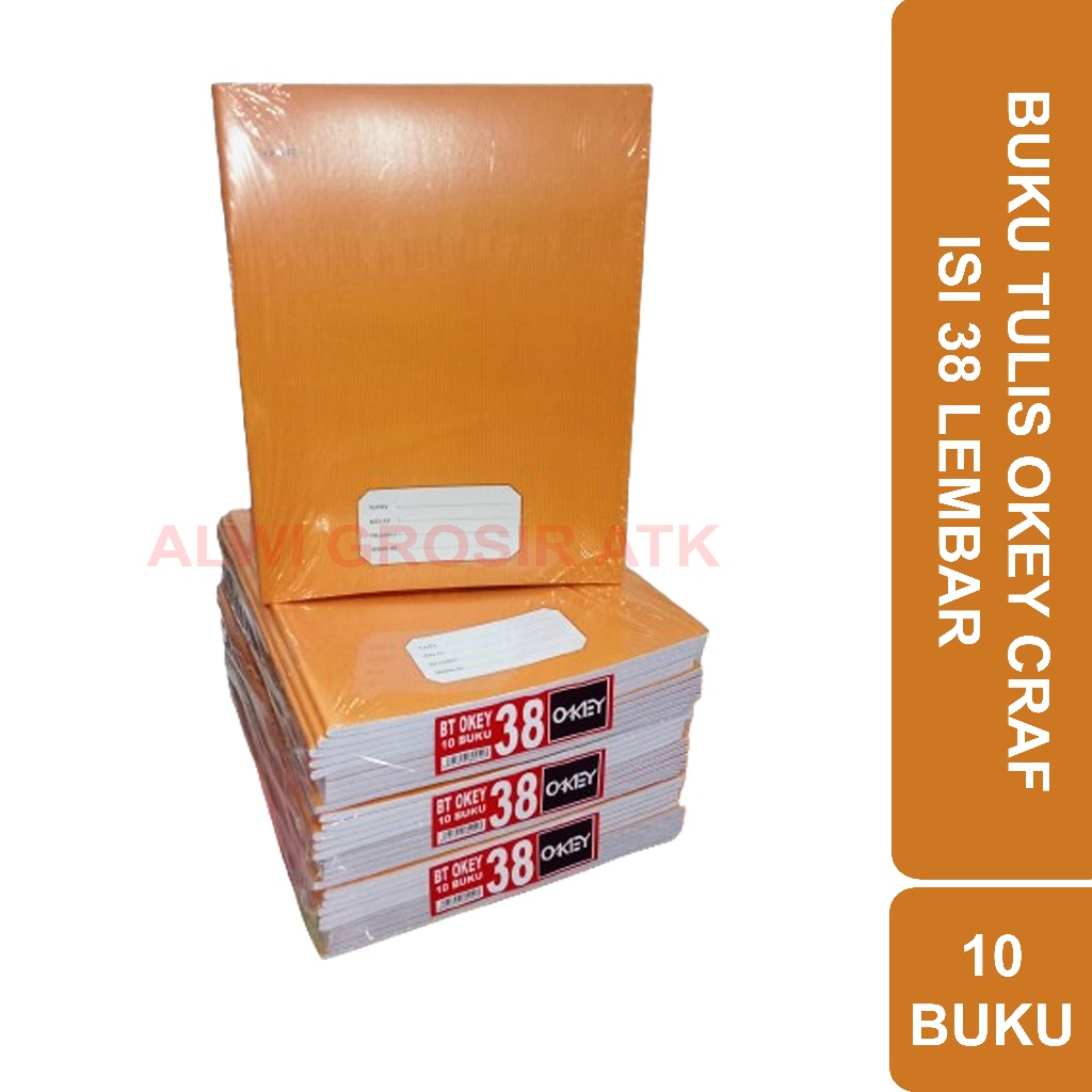 

BUKU TULIS OKEY 38 LEMBAR SAMPUL CRAFT | ISI 10 PCS