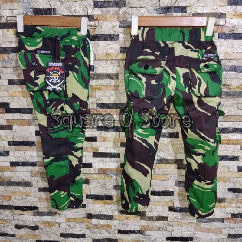 CELANA KARGO ANAK LORENG USIA 1-13 TAHUN | BAHAN KAIN KATUN TR