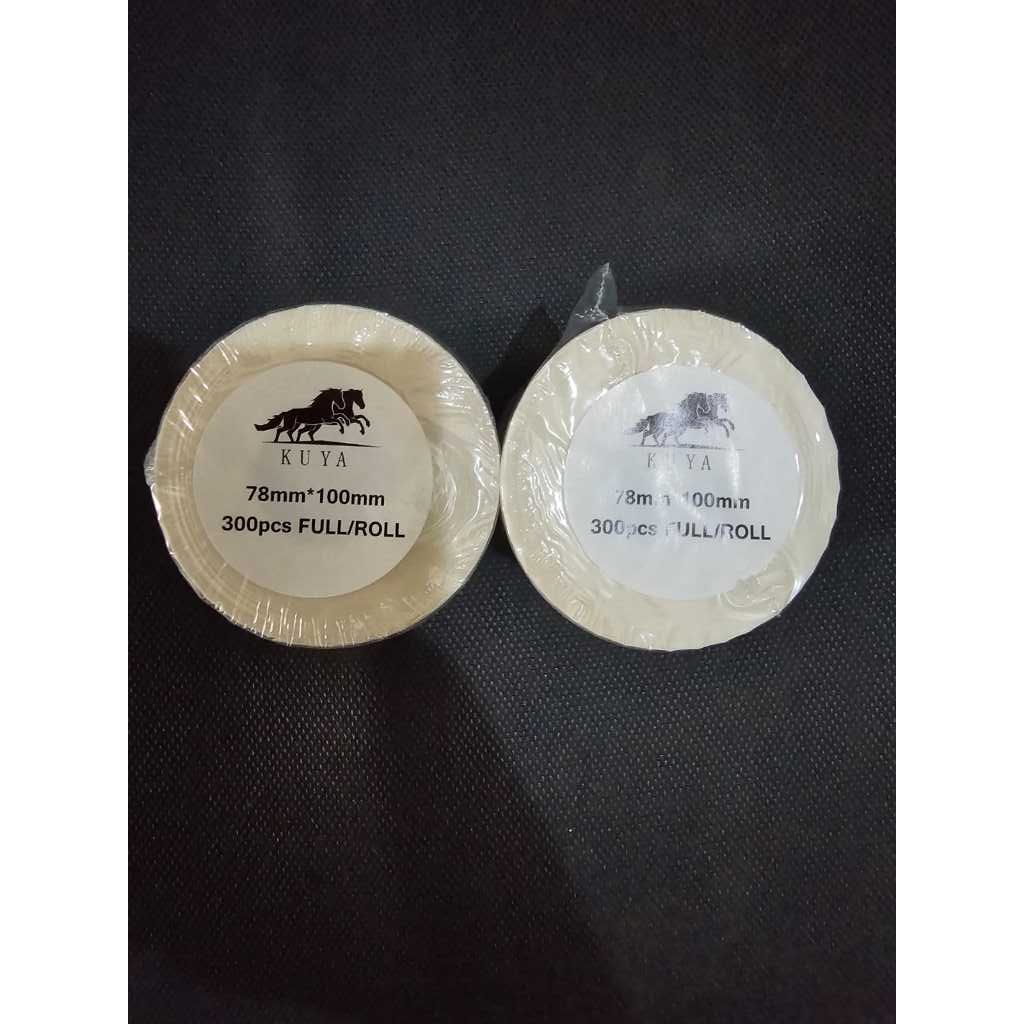 

THERMAL LABEL STICKER ROLL KERTAS BARCODE MEREK KUYA ASLI 78X100 MM 300LEMBAR PREMIUM BRAND BEST SELLER