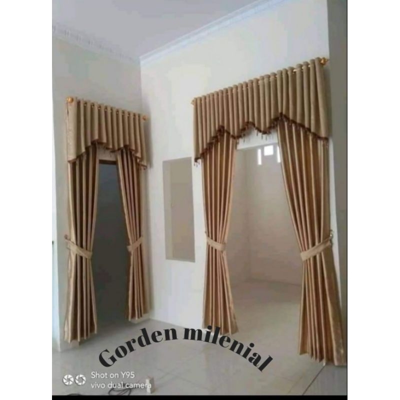 gorden poni jendela gorden poni pintu Lebar 100,150,200 tinggi 250 Blackout Glossy