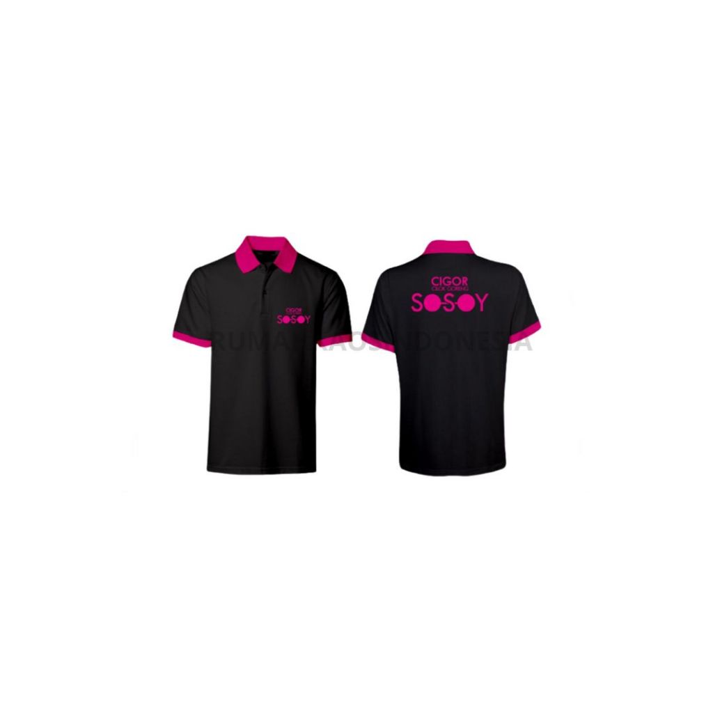 RUMAH KAOS INDONESIA KAOS POLO BERKERAH FREE BORDIR BAHAN PRMIUM