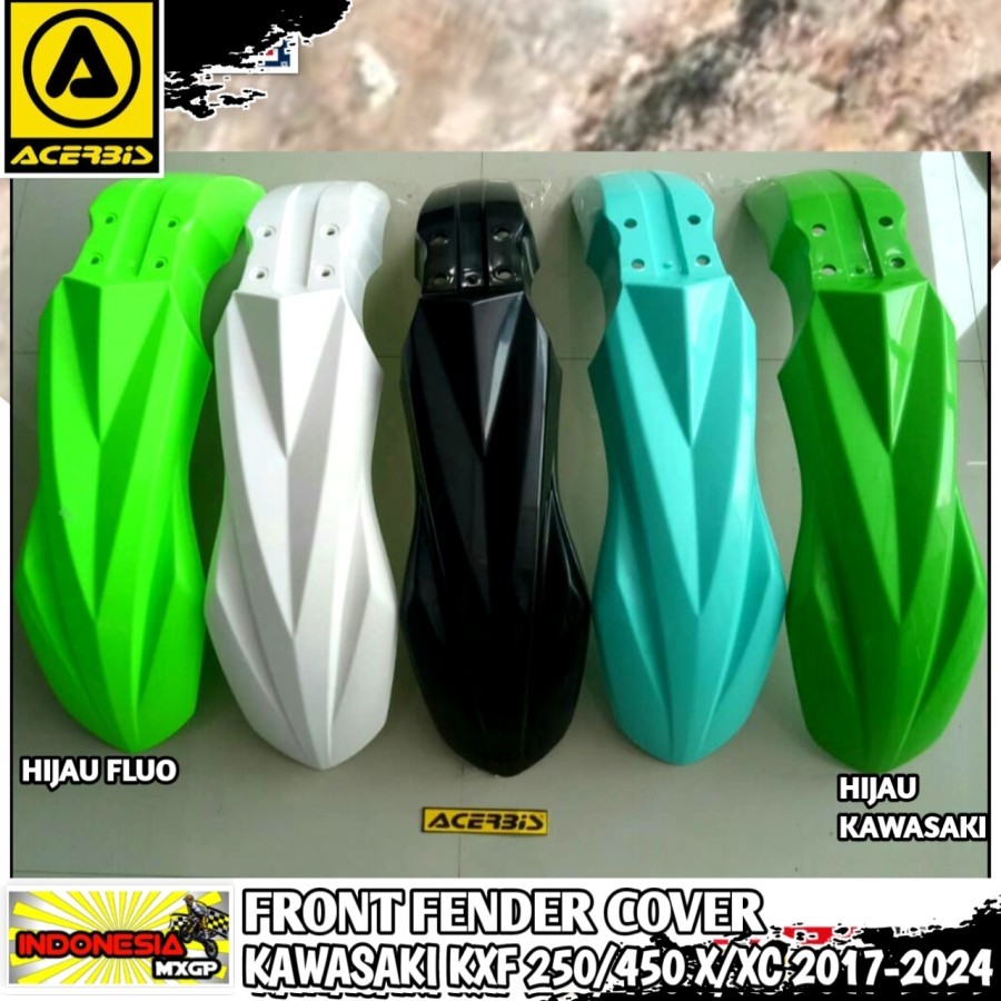 KAWASAKI KX - KXF 250 450 E F X XC 2017 2018 2019 2020 2021 2022 2023 2024 2025 - ACERBIS Front Fend