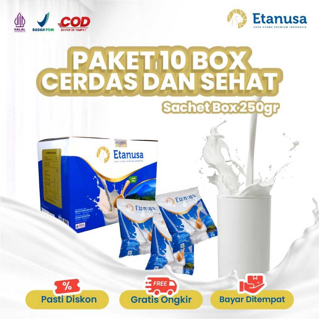 

BUNDLING 10 BOX - Susu Kambing Etawa Mencegah Osteoporosis Susu Untuk Tulang