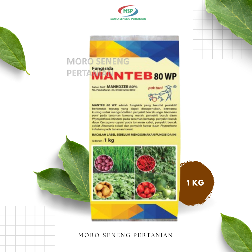 Fungisida MANTEB 80WP - Pak Tani 1Kg