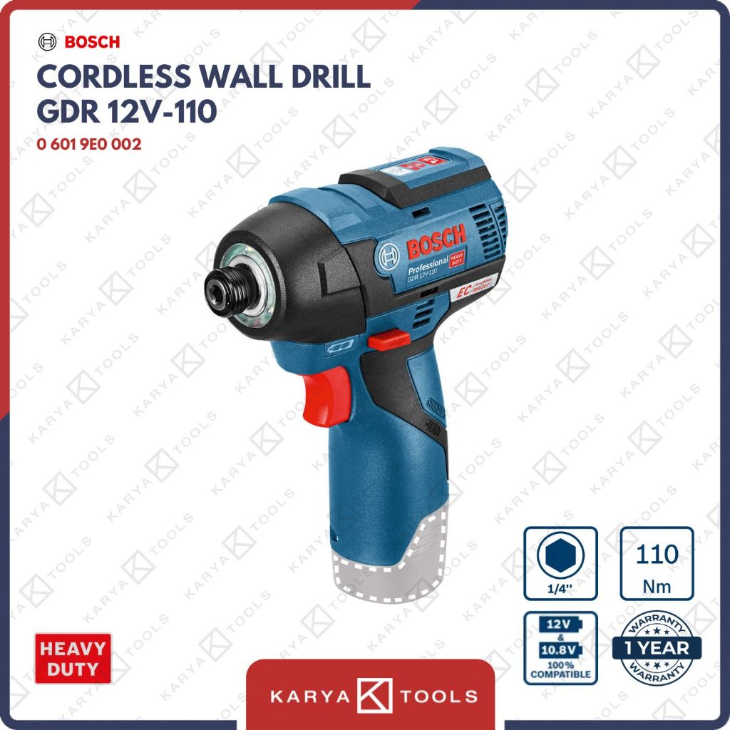 Bosch Brushless Impact Driver / Obeng 12Volt GDR 12V-110 (Unit Only)