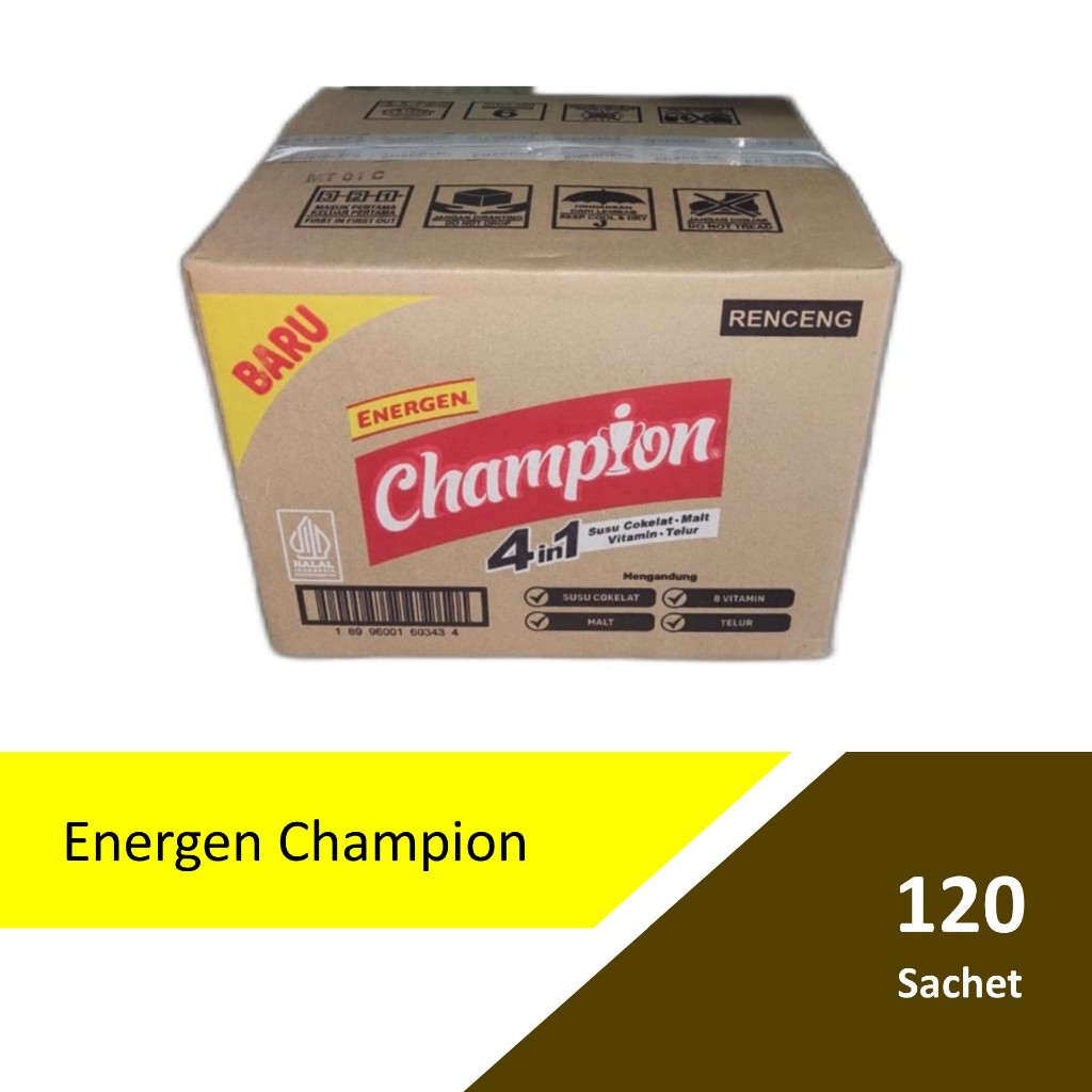 

Energen Champion 1 Dus / karton Isi 12 Renteng 120 Sachet