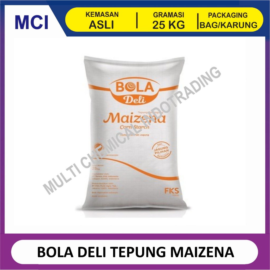 

(KHUSUS GOSEND/INSTANT) BOLA DELI TEPUNG MAIZENA - 1 BAG 25 KG / CORN STARCH / TEPUNG JAGUNG BOLA
