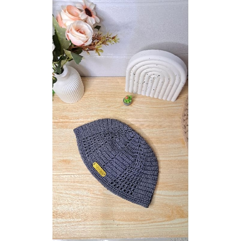 Peci rajut handmade (bukan MESIN) untuk anak TK-SD