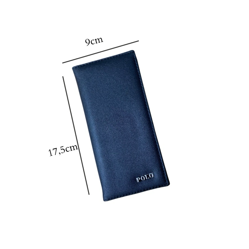 Original Dompet Pria Kulit Sintetis Dompet Pria Wallet Panjang Polo