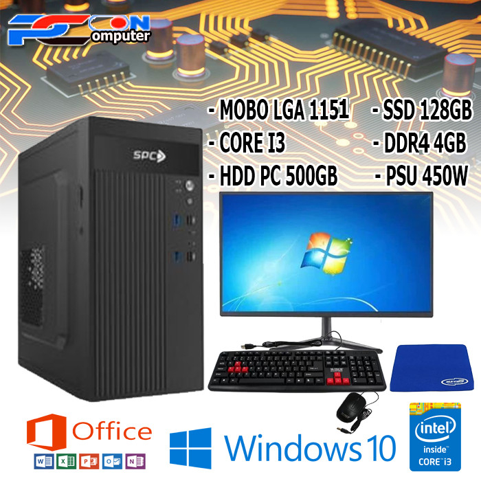 Komputer CPU PC Rakitan UNBK / OFFICE I3 siap pakai