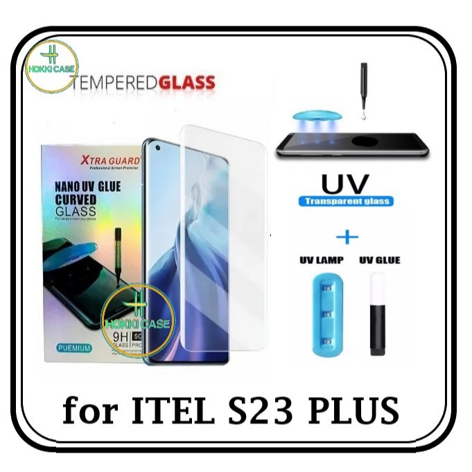 TEMPERED GLASS NANO UV LIQUID UNTUK ITEL S23 PLUS /NANO UV GLUE CURVED GLASS ITEL S23+
