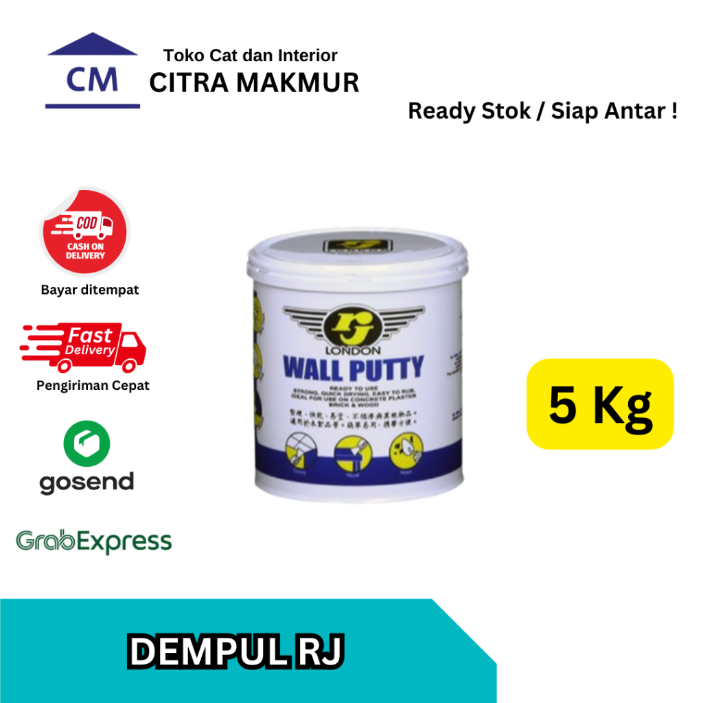 Dempul RJ / Wall Putty RJ / Plamir RJ - 5 Kg