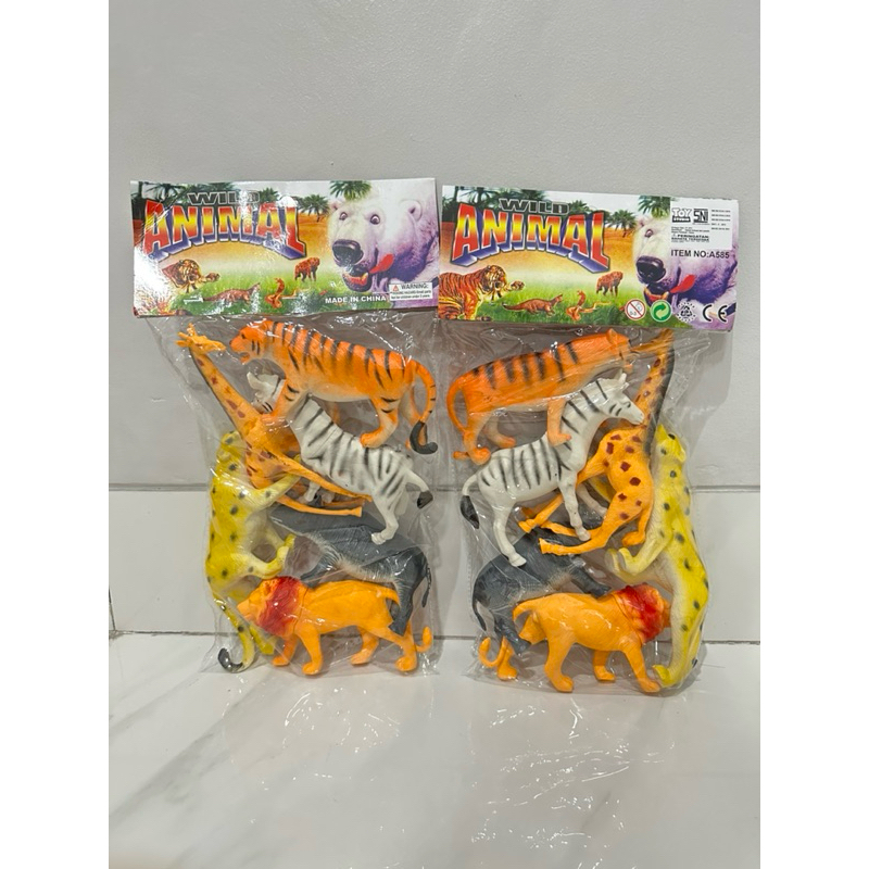 Mainan Edukasi Anak Binatang Karet / Animal Karet Ukuran Besar Isi 6pcs