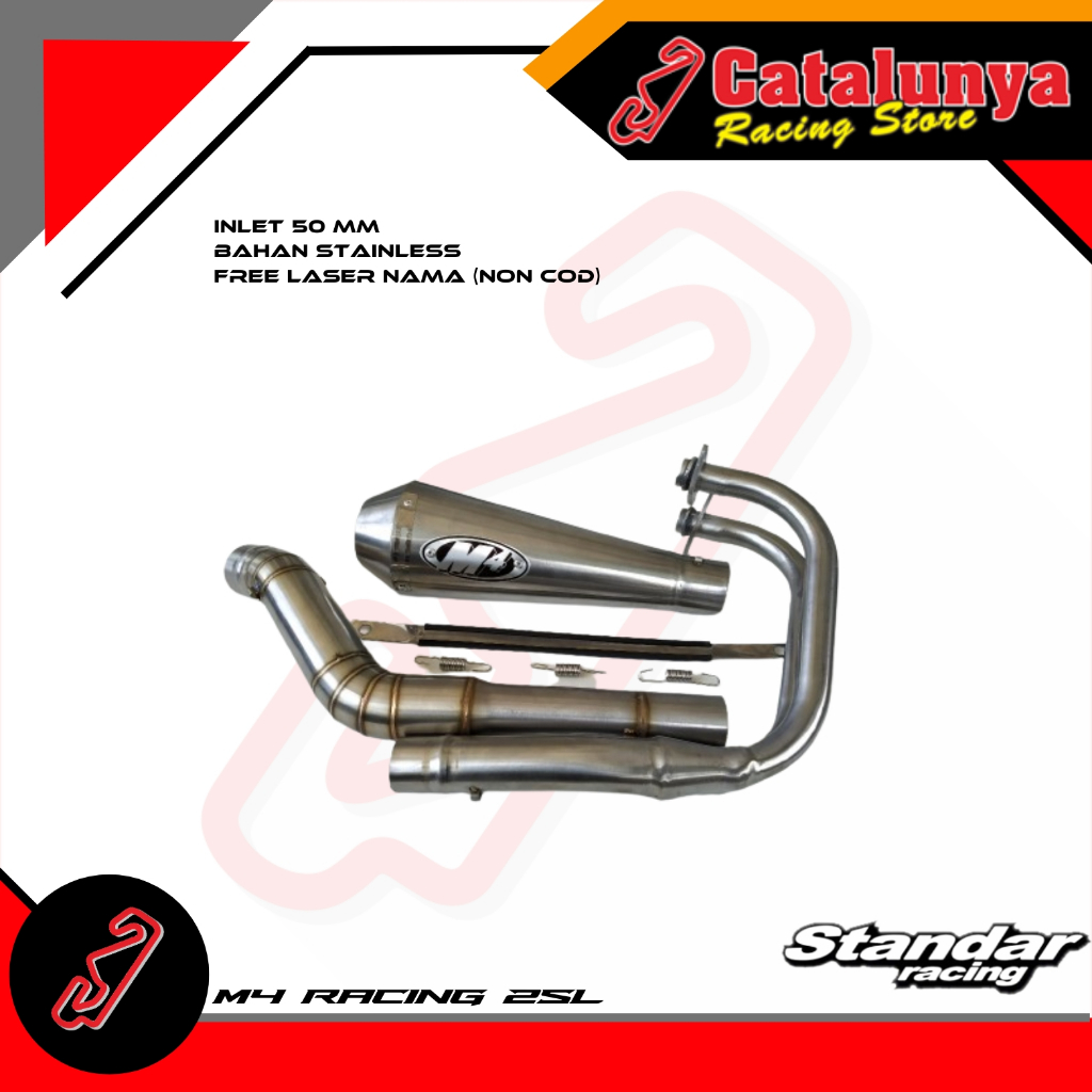KNALPOT RACING M4 NINJA 250FI NINJA 250 KARBU R25 CBR 250R