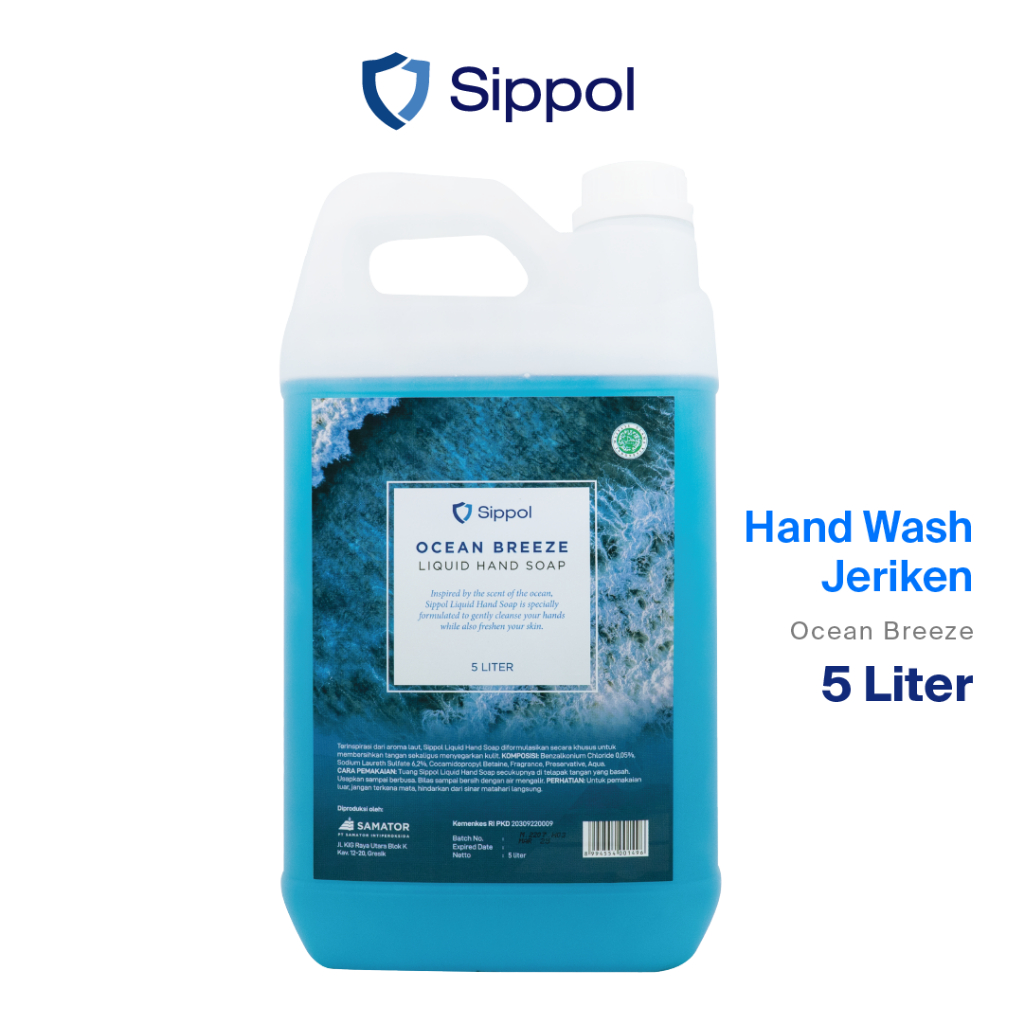 Sippol Hand Wash Jeriken 5 liter [Ocean Breeze]
