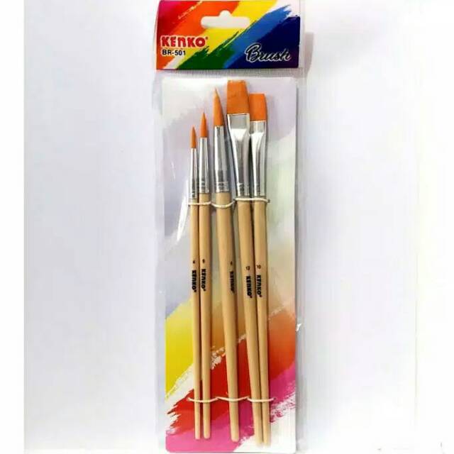 

Kuas Lukis Cat Air Warna 6pcs