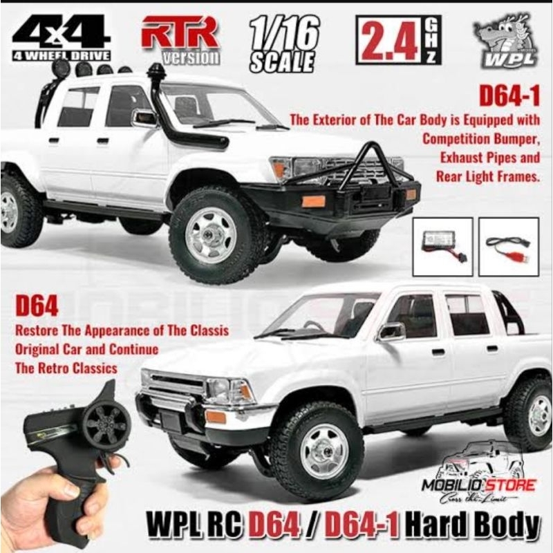 RC OFFROAD 4WD KENCANG TOYOTA HILUX WPL D-64