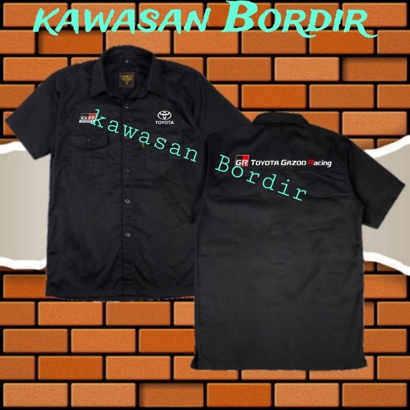 Terbaru kemeja Toyota gr seragam Toyota gr baju Toyota gr pdh Toyota gazoo racing full bordir..