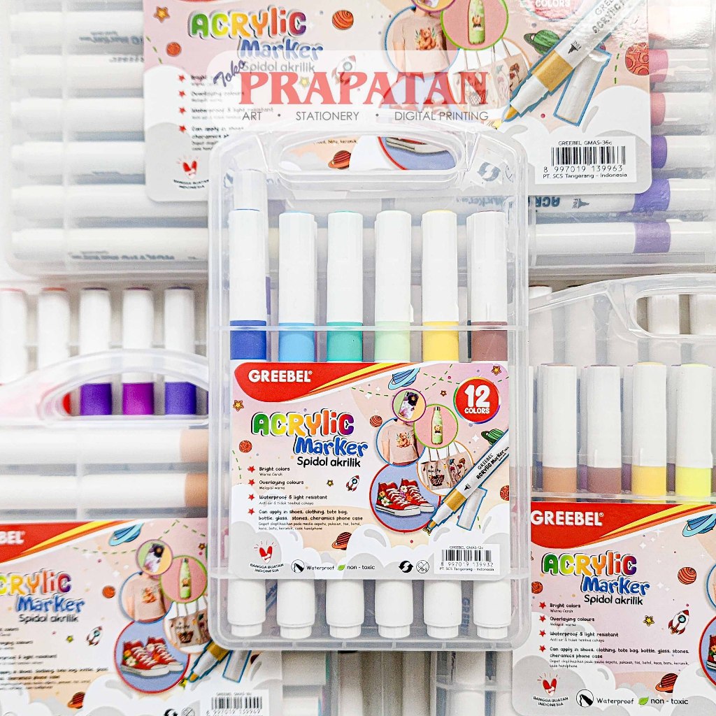 

Greebel Acrylic Marker Set GMAS 12-24 Warna | Spidol Akrilik