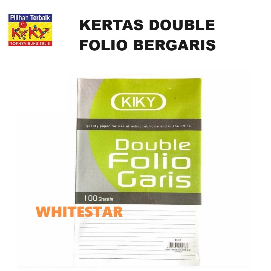 

kertas double folio bergaris kiky (pack = 100 lembar)
