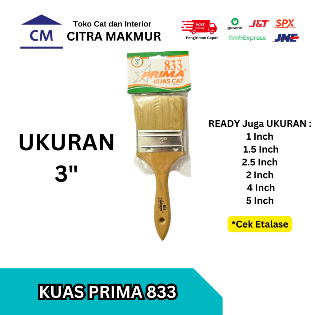 

Kuas Prima 833 Bulu Putih 3