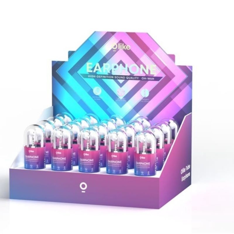 HEADSET WIRED 1BOX Olike OH-W6H Earphone HD Audio Eartip Nyaman ISI 20pcs Original - Garansi Resmi 1